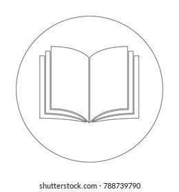 book open outline icon