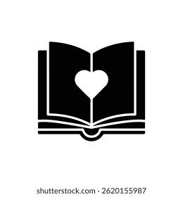 Book with an Open Page and Heart Symbolizing Ethical Learning