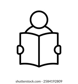 Book open reader icon Art design illustration