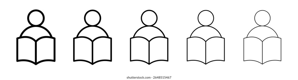 Livro aberto leitor ícone preenchido sinal plano conceito para web design.