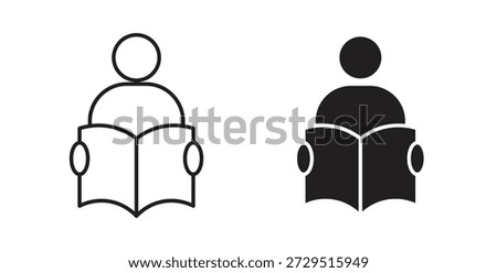 Book open reader icon. filled flat sign for mobile concept and web design