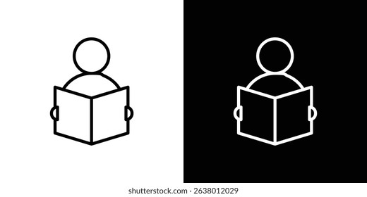 Book open reader icon Graphic vector set for ui design
