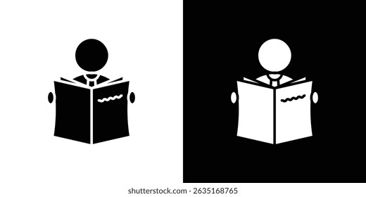 Book open reader icon symbols. Vector illustration.