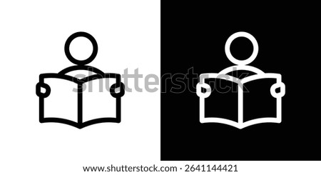 Book open reader icon vector simple element illustration editable