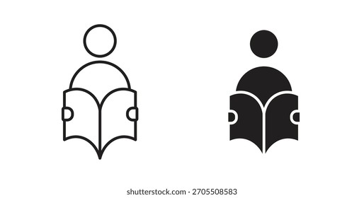 Buch öffnen Leser-Symbole für die Verwendung Web-Design, logo.Symbol-Illustration.