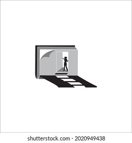 Book open study education vektor design illustration