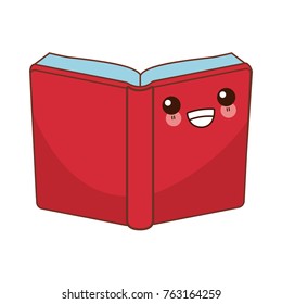 Book open symbol cute kawaii cartoon
