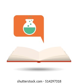 book open test tube concept school graphic vector illustration eps 10