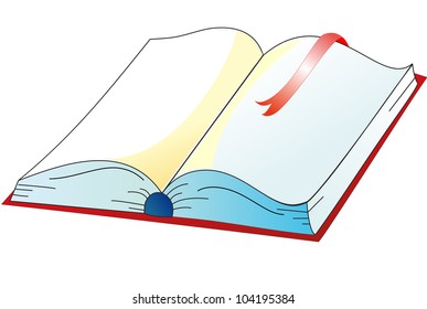 The book is open, your text in the book