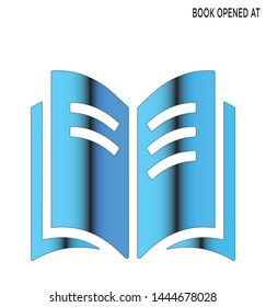 Book opened at center concept sign symbol design
