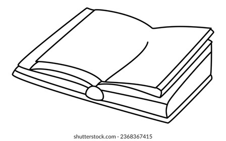 Book - Opened Hardcover with Continuous Lined Textbook, Encyclopedia, Literature, Novel, Dictionary, Research, and Bible for Reading in Library
