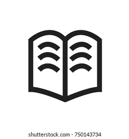 Book opened icon line art