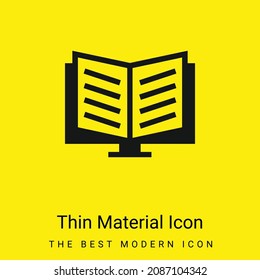 Book Opened On A Stand minimal bright yellow material icon