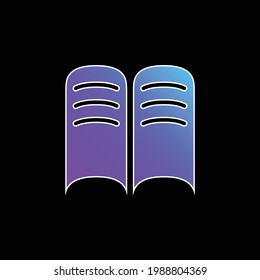 Book Opened Pages blue gradient vector icon