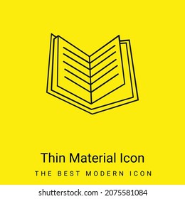 Book With Opened Pages minimal bright yellow material icon