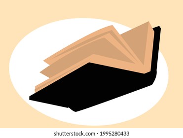 The book is opened. Stylized drawing of a book. Vector clip art. Vector image for illustrations.