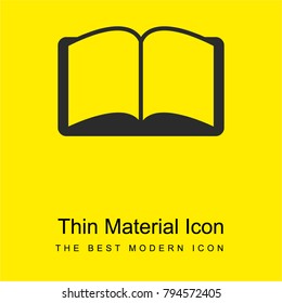 Book opened symmetrical shape bright yellow material minimal icon or logo design