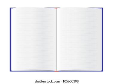 The book opens for you to write it. This is an illustration.