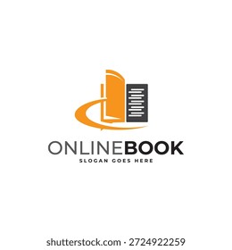 Logotipo de pedido de libros, Plantilla de diseño de Vector de diseño de logotipo de chat de libros
