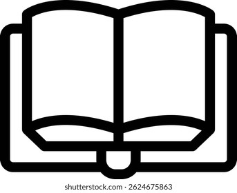 book outline black icon for education theme
