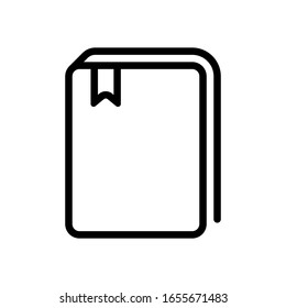 book - outline. Black icon on white background