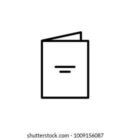 Book outline icon illustration isolated vector sign symbol