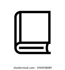 Book outline icon isolated on white background.