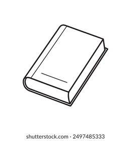 Book outline icon, line art logo, vector design.