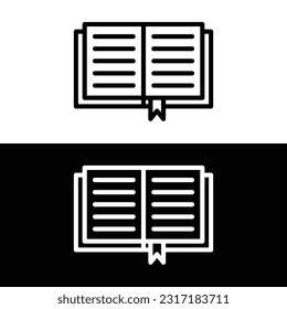 Book outline icon. linear style sign for mobile concept and web design. Open book simple line vector icon. Education symbol, logo illustration. Pixel perfect vector graphics