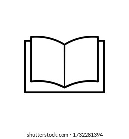 Book with outline icon vector
