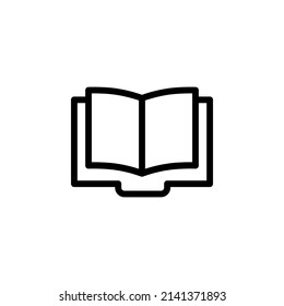 Book With Outline Icon Vector 