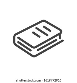 Book outline icon. Vector illustration.