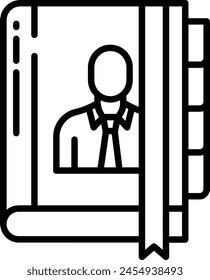 Book outline icon vector illustration