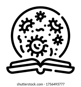 Book Outline icon. Virus Transmission Concept.