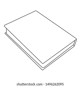 book outline image. Isolated stock vector illustration