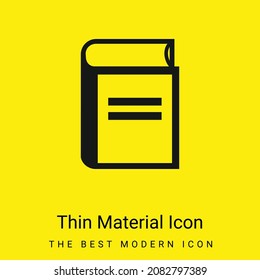 Book Outline minimal bright yellow material icon