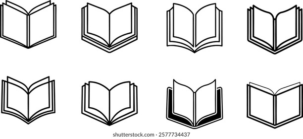 Book Outline Template Icon Design