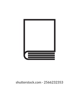 book outline vector editable stroke eps