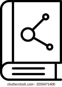 Book Outline Vector Icon Design
