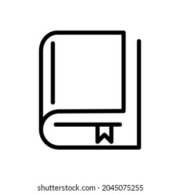Book Outline Vector  Icon. Illustration Of A Stroke Vector On A White Background. For App And Website 
