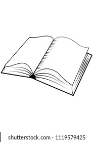 book outline vector template