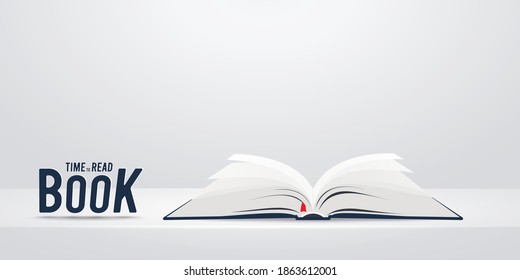 Dibujo del libro sobre el estante blanco o la ilustración del vector de tabla