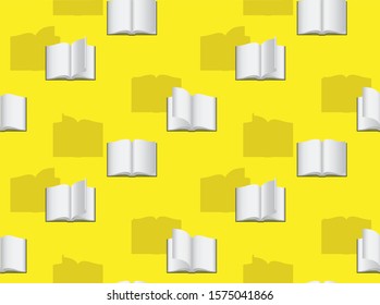 Book Page Flipping Vector Seamless Background Wallpaper-01