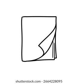 Página de libro con esquina doblada que representa la lectura, toma de notas y estudio