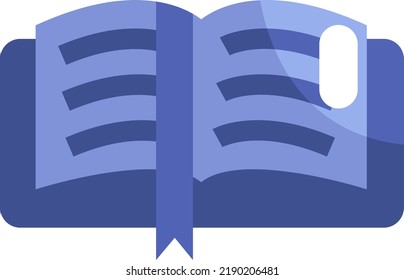 Marcador de página de libro, ilustración, vector en un fondo blanco.