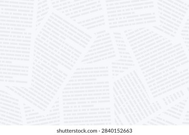 Book pages background. Texture of vector symbolic printed pages. Newspaper column background.