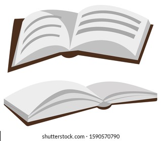 Book with pages and bookmark vector, isolated printed material. Textbook for education and teaching, learning disciplines at school or university illustration in flat style design for web, print