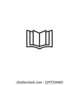 Book pages isolated vector icon. - VECTOR