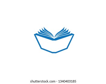 Book pages and papers for logo design illustration