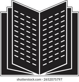 Livro com páginas mostrando ícone de texto representando estudo, conteúdo de leitura ou literatura com fundo transparente